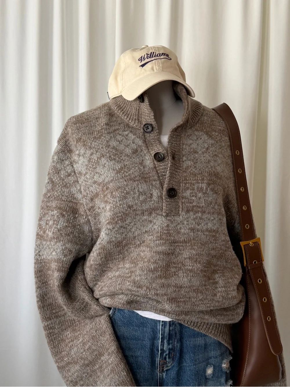 Banana Republic Extra Fine Merino Wool Sweater Large Mock Neck Sweater